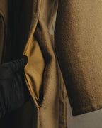 “GUCCI” 00’s-10’s Cashmere-blend leather-trimmed belted long coat