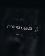 "GIORGIO ARMANI" Large collar draped lamb leather jacket