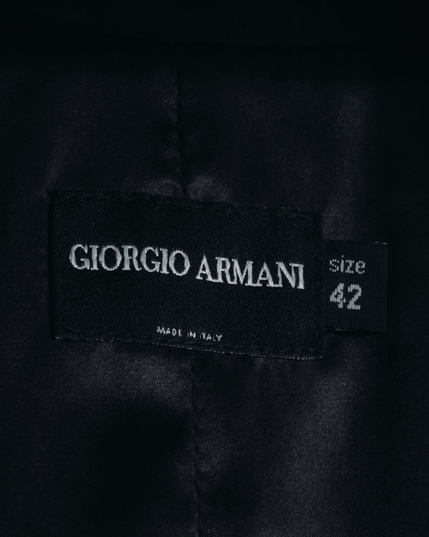 "GIORGIO ARMANI" Large collar draped lamb leather jacket