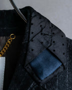 "MOSCHINO" Chalk stripe pattern separate fabric docking tailored jacket