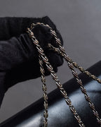 "Cartier" Logo engraved horizontal chain shoulder leather bag