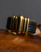 "CHAUMET" Onyx black gold combination ring