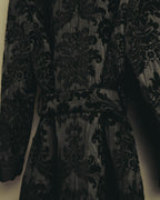 “DOLCE&GABBANA” Late 2010’s-early 2020’s Baroque jacquard belted robe coat