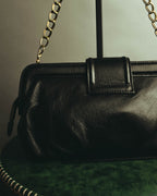 “SAN HIDEAKI MIHARA” 2000’s-2010’s black leather chain shoulder bag