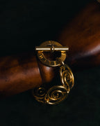 "CELINE" Early 90s spiral circle chain toggle bracelet