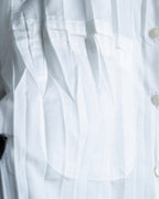 "ISSEY MIYAKE" Pleated short sleeve shirt