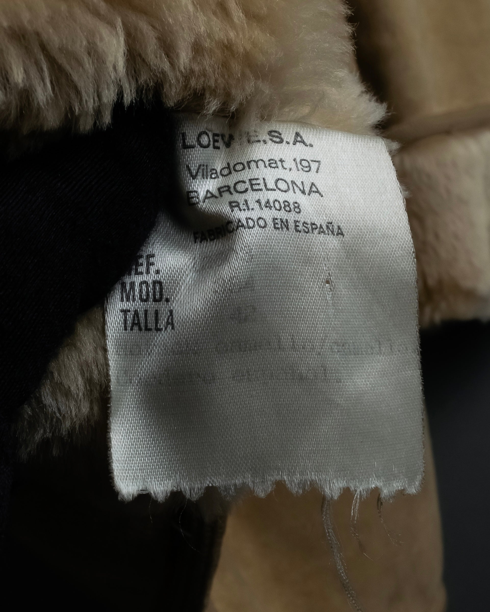 "LOEWE" 90's Panel-switched design mouton shearling coat