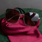 "GUCCI" Gold frame square frame sunglasses