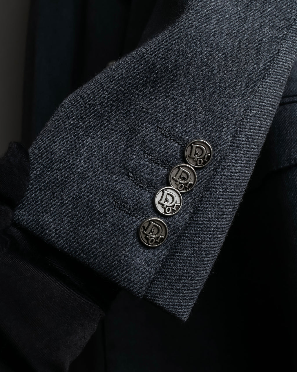 "Christian Dior" Metal button double-breasted tailored jacket