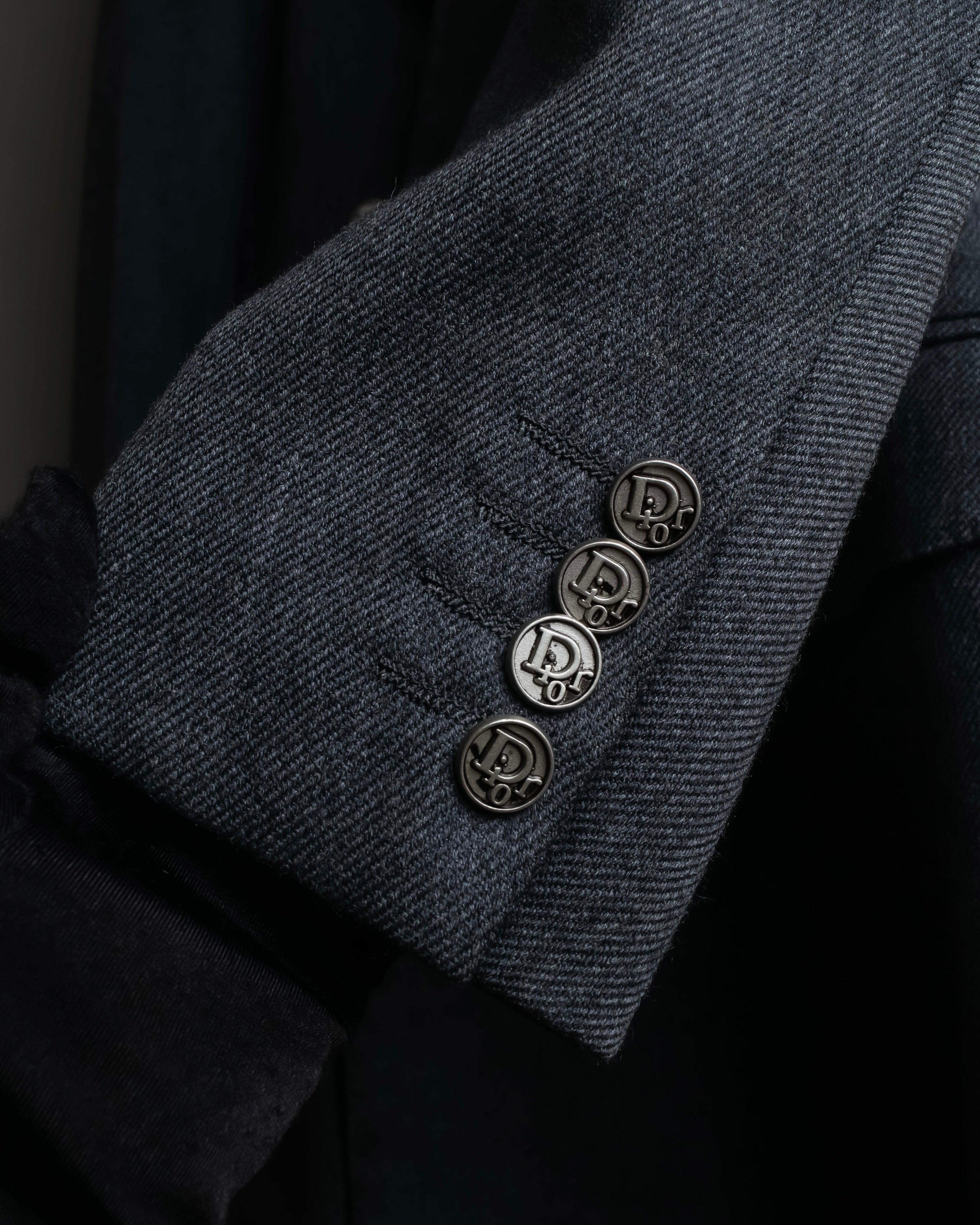 "Christian Dior" Metal button double-breasted tailored jacket