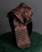 "JEAN PAUL GAULTIER HOMME" Drawing camouflage design silk neck tie