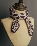 “Yves Saint Laurent” 80’s-90’s Leaf motif logo mini scarf