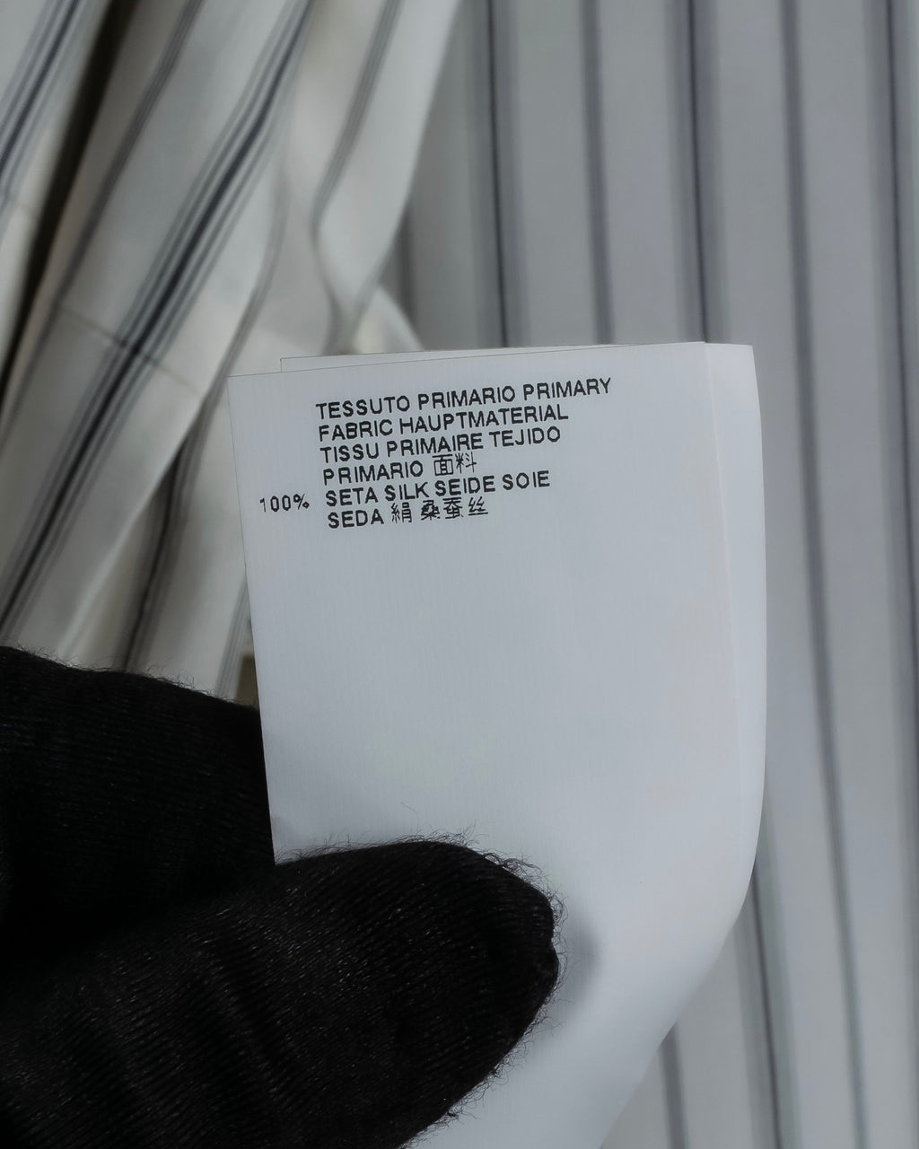 "MAISON MARGIELA" 16SS bowtie design striped long shirt