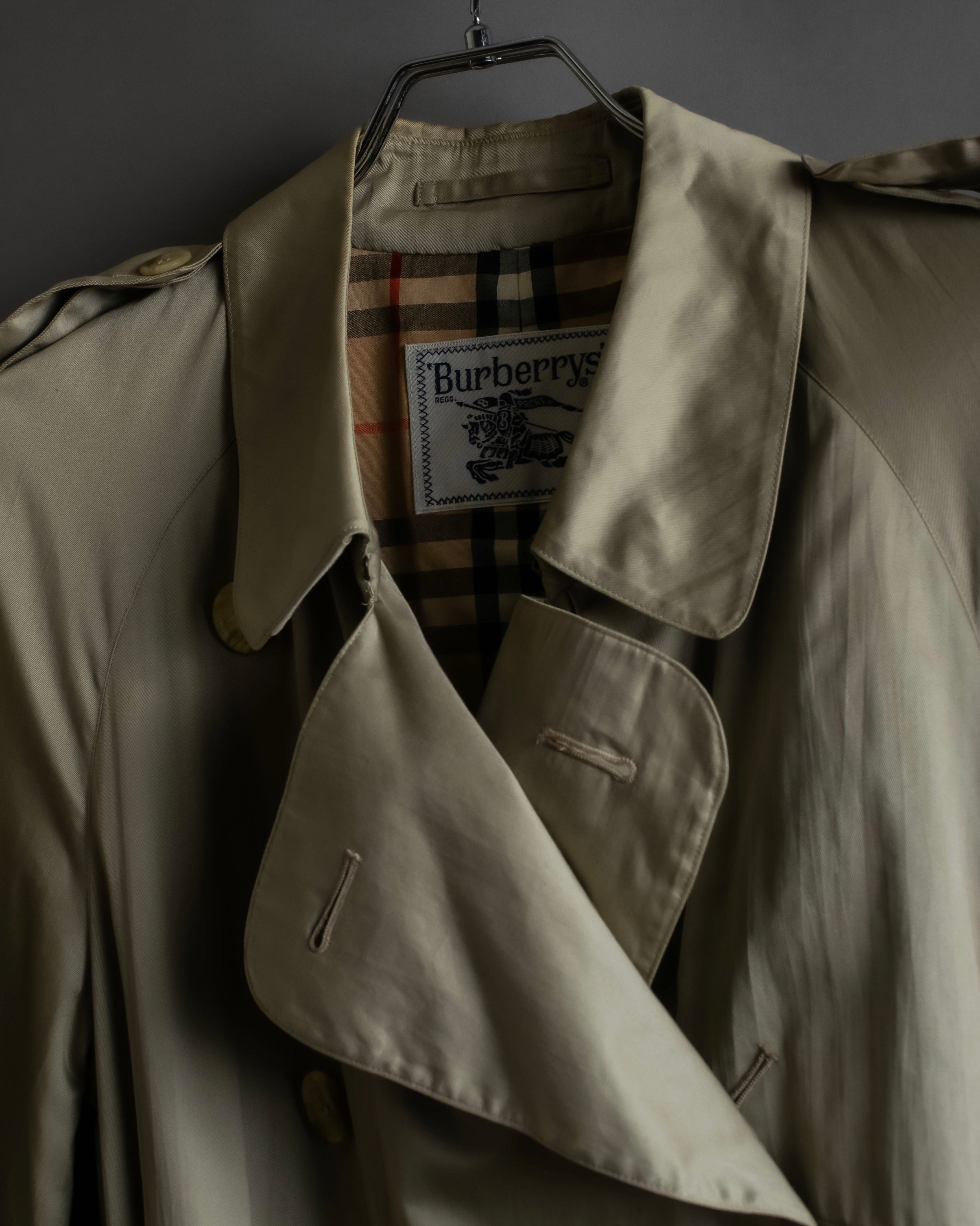 "BURBERRYS" Classic military detail maxi length trench coat