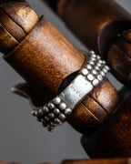 "GUCCI" Anger Forest series wolf motif turquoise stone design silver ring