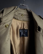 "BURBERRYS" Traditional detail double-breasted stand color trench coat