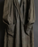 "GIORGIO ARMANI" Brushed shades suede leather long coat