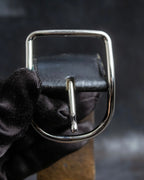 "HERMES" D ring buckle design leather bracelet