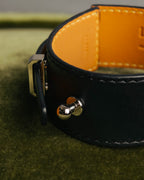 “LOEWE” 2010’s-2020’s industrial leather cuff bracelet