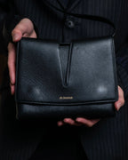 "JIL SANDER" Minimalist design leather shoulder bag