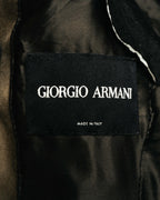 “GIORGIO ARMANI” 90’s-00’s Suede-effect multi-pocket tailored field jacket