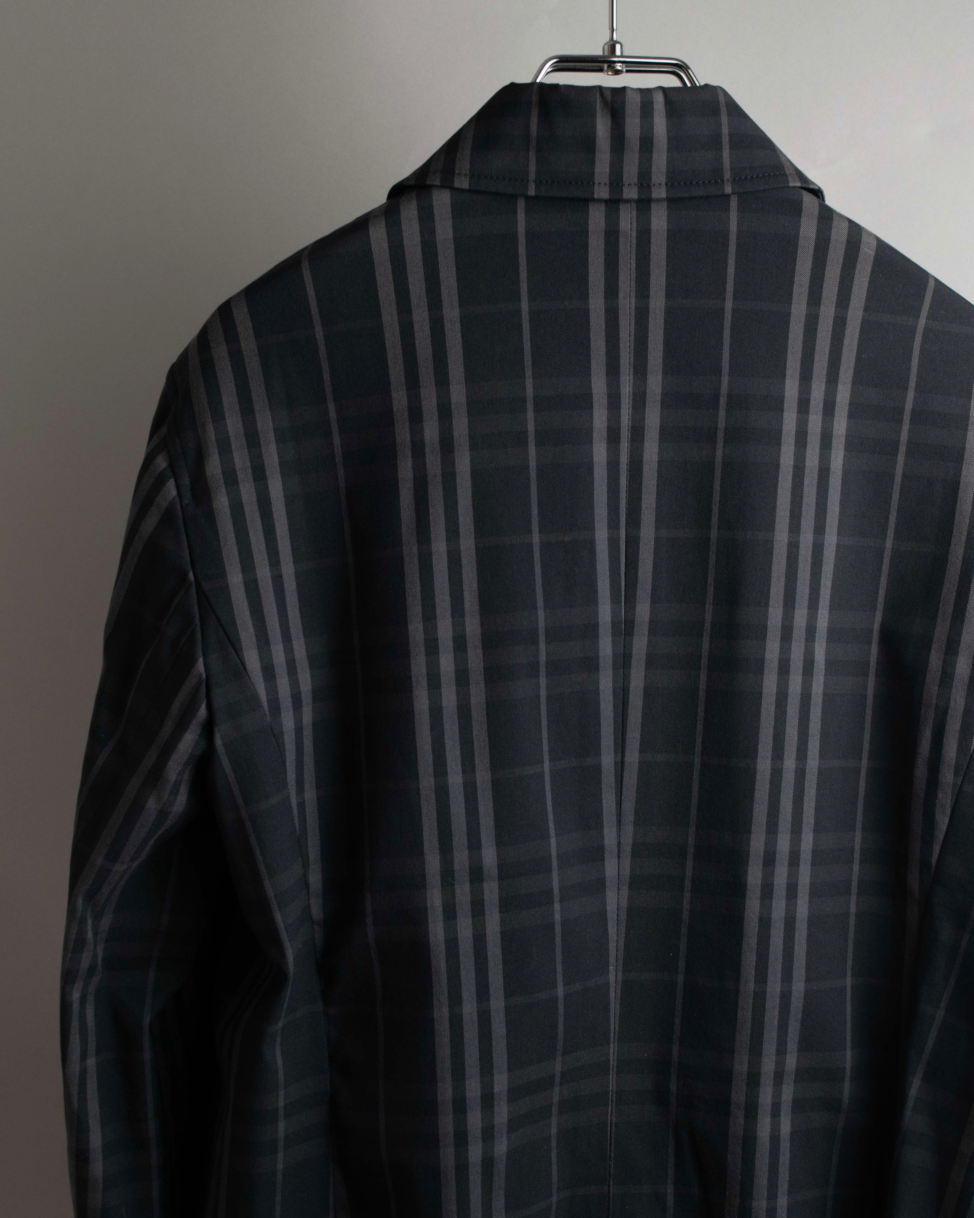 "BURBERRY" Combination leather design check pattern one-shoulder bag