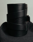 "DIOR HOMME" 00's-10's Black leather wrist cuff