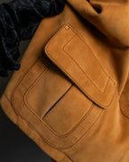 "LOEWE" Out pocket detail oversized suede jacket