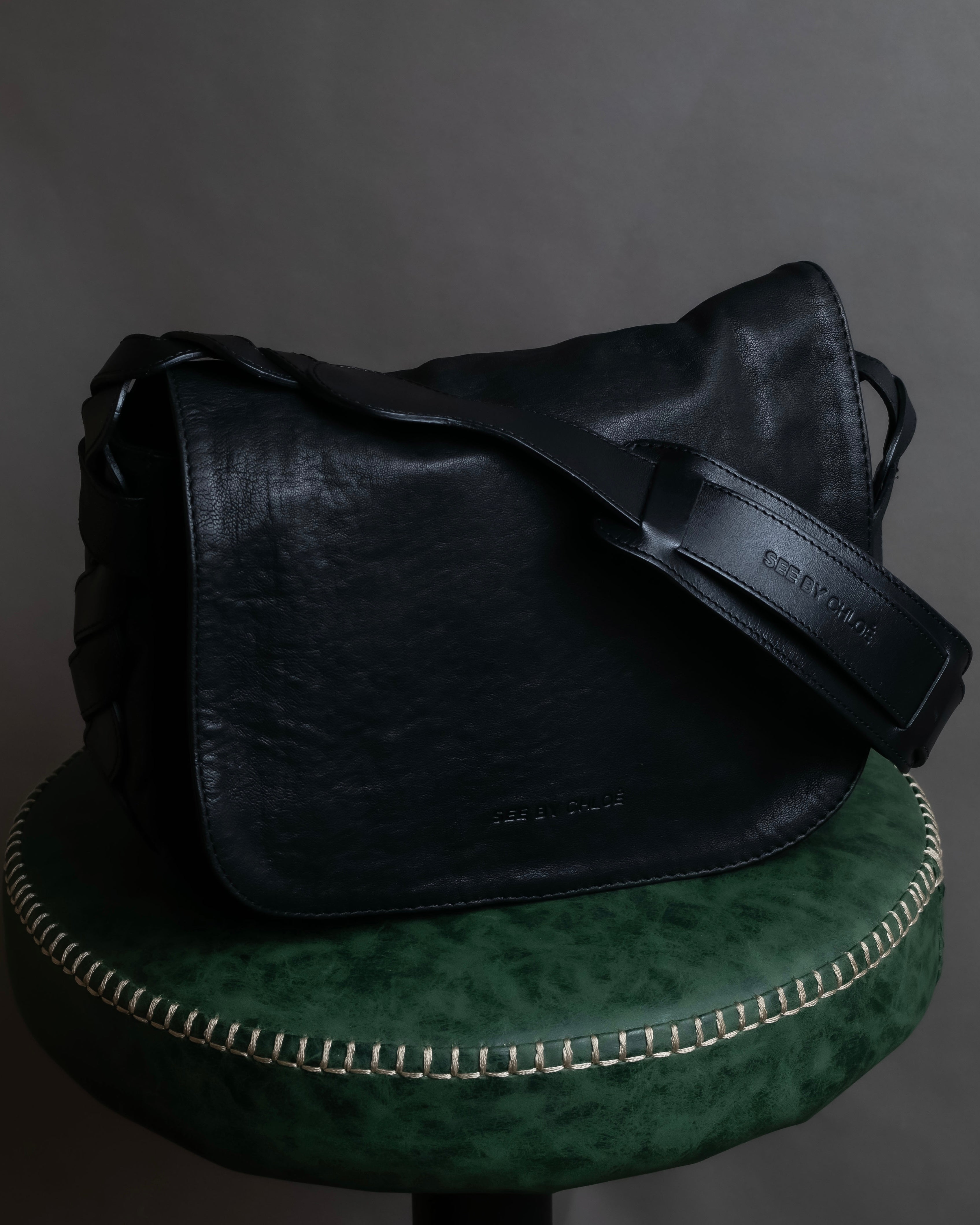 "SEE BY CHLOE" Braided shoulder design leather bag