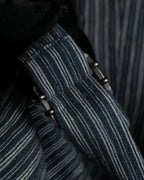 "ISSEY MIYAKE MEN" Random stripe pattern V-neck vest