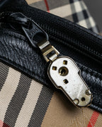 "BURBERRYS" Nova check canvas boston bag