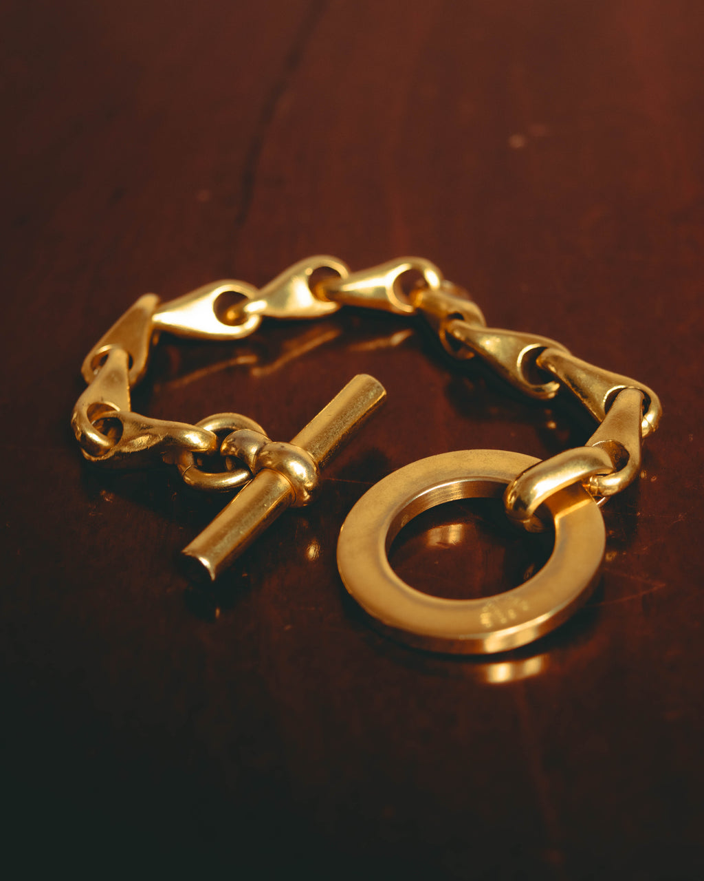 –SPECIAL– "CELINE" 90's Sculptural toggle chain bracelet
