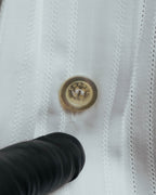 -SPECIAL- “CHANEL” 08 Cruise Collection Sheer cotton stand collar shirt