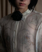 "HERMES" Margiela period abstract pattern shirt