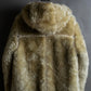 "DIESEL" Double zipper hooded long fur coat