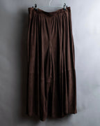 "LOEWE" Dark brown color gathered design wide pants