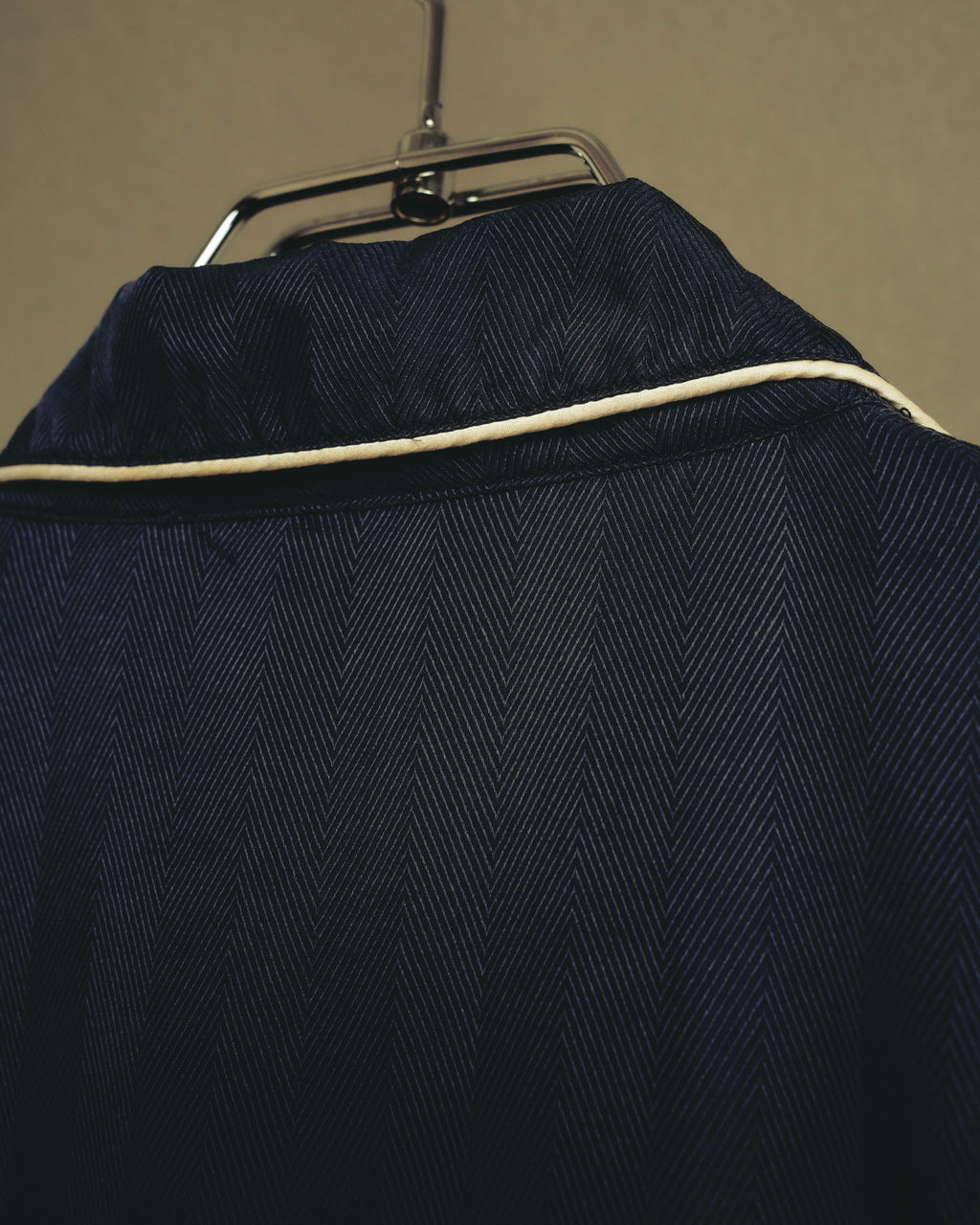 "Yves Saint Laurent" 90's-00's Herringbone silk pajama shirt