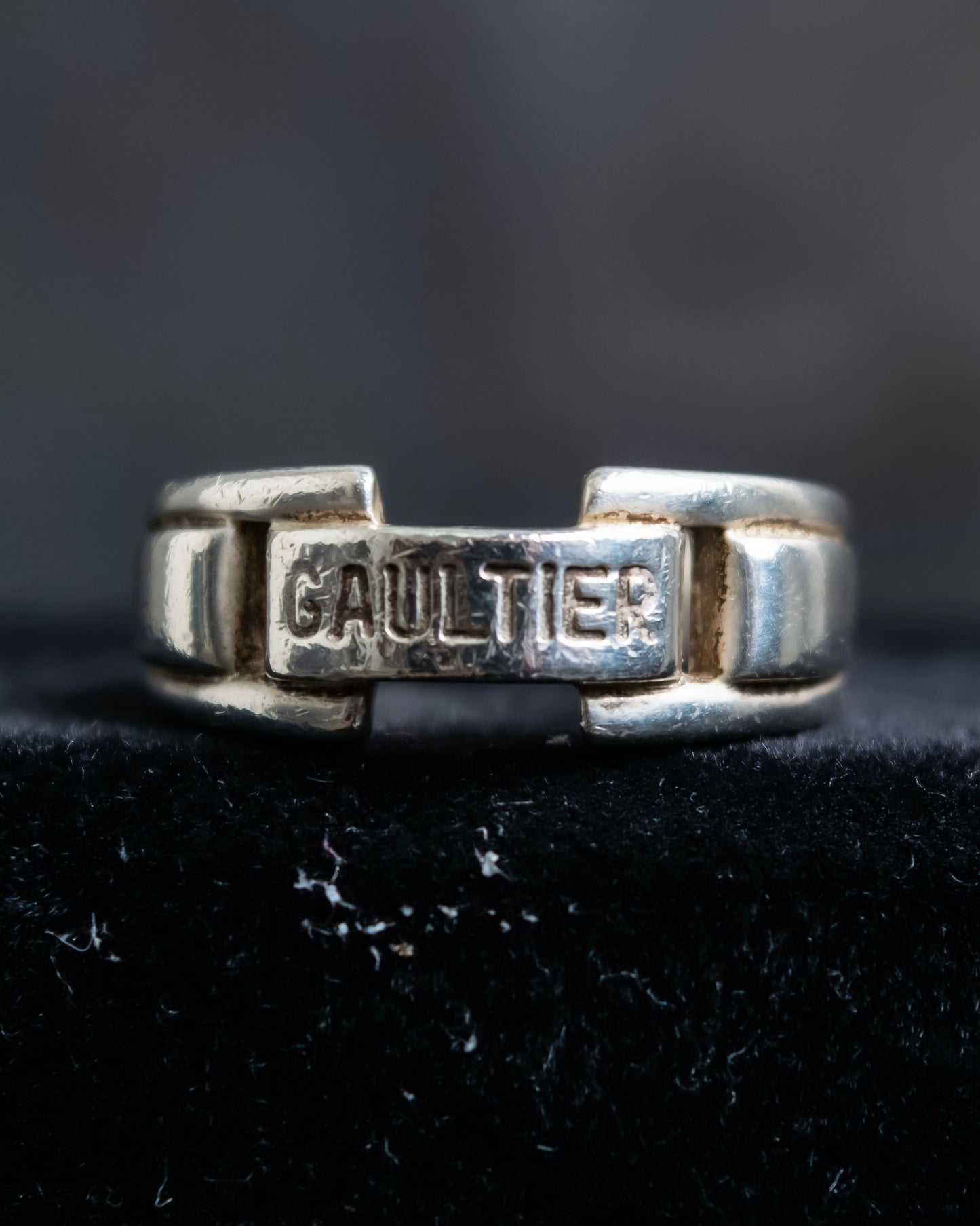 "JEAN PAUL GAULTIER" Logo engraved silver 925 ring