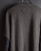 "MAISON MARGIELA" 13AW Patch accented low gauge wool cardigan