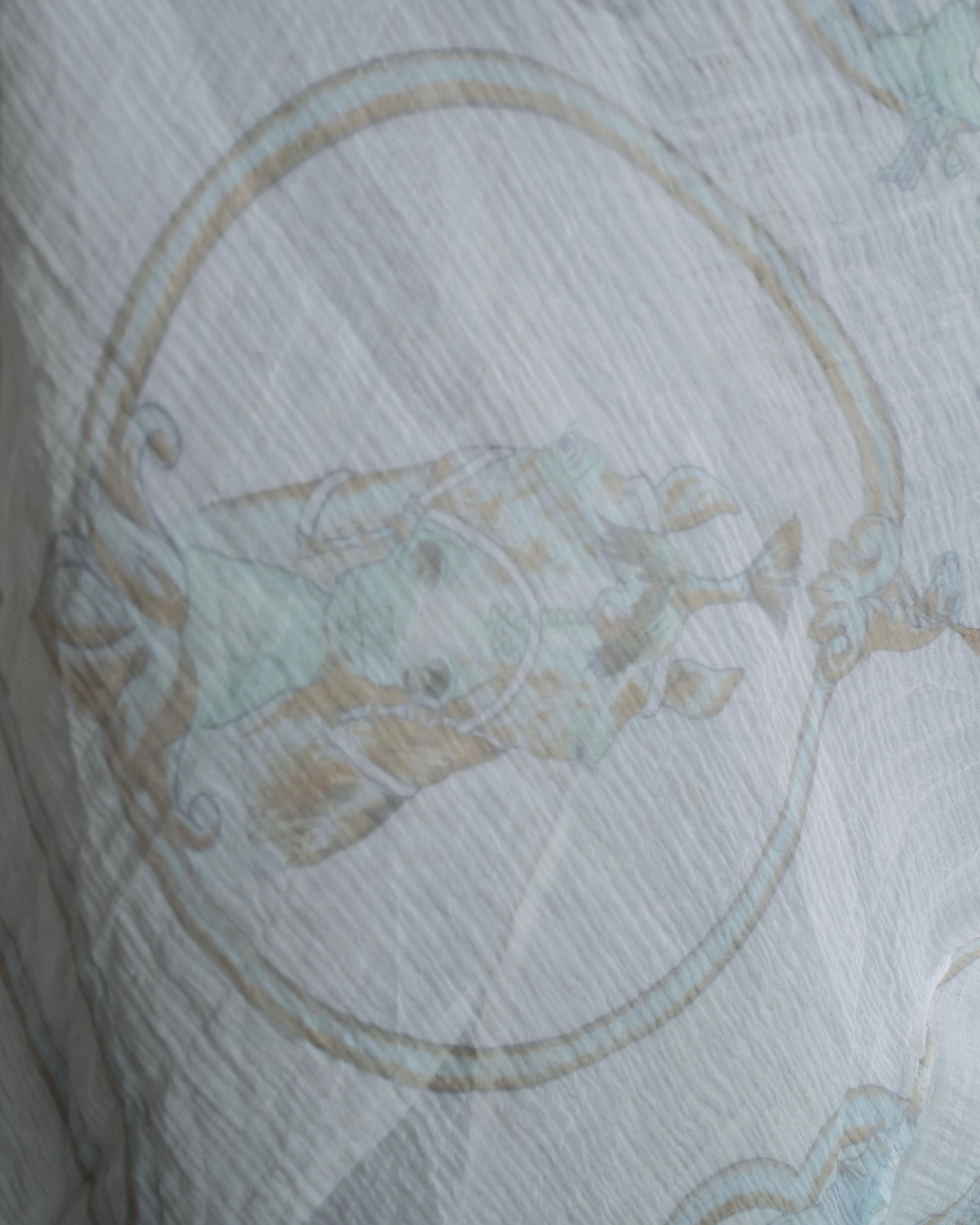 "HERMES" Margiela period abstract pattern shirt