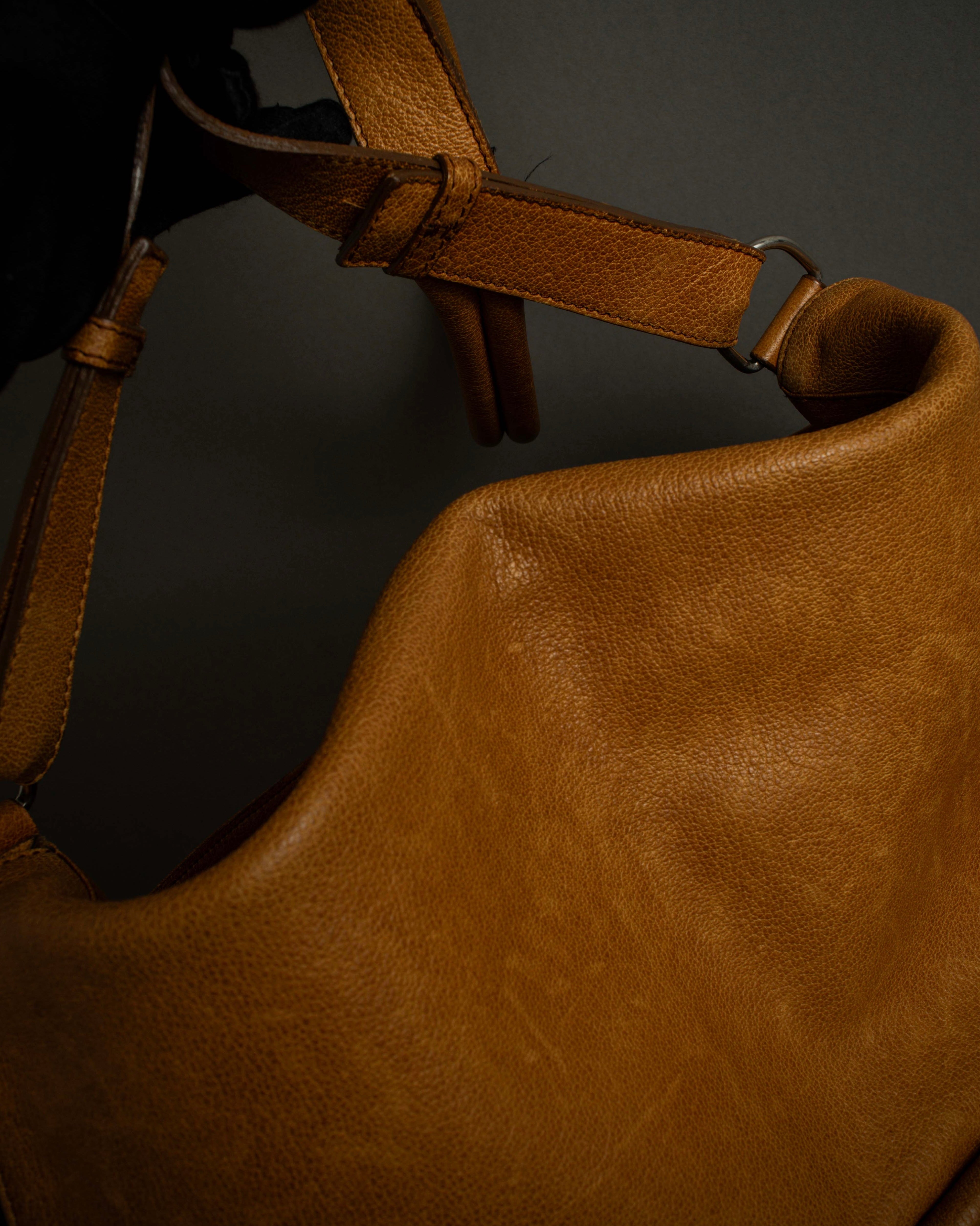 "MAISON MARGIELA" 12SS over flap design leather shoulder bag