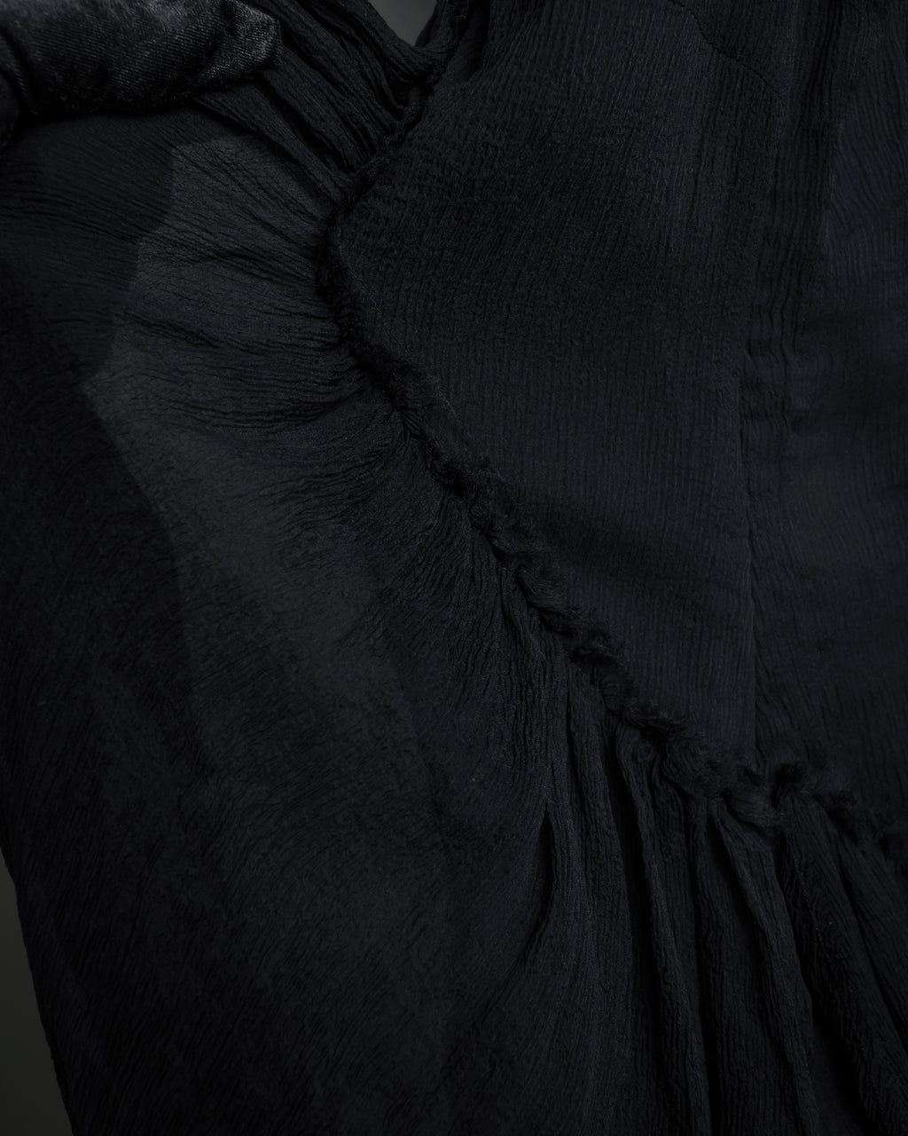 "MCQ Alexander McQueen" 06-10's Puffed sleeve gathered georgette long dress