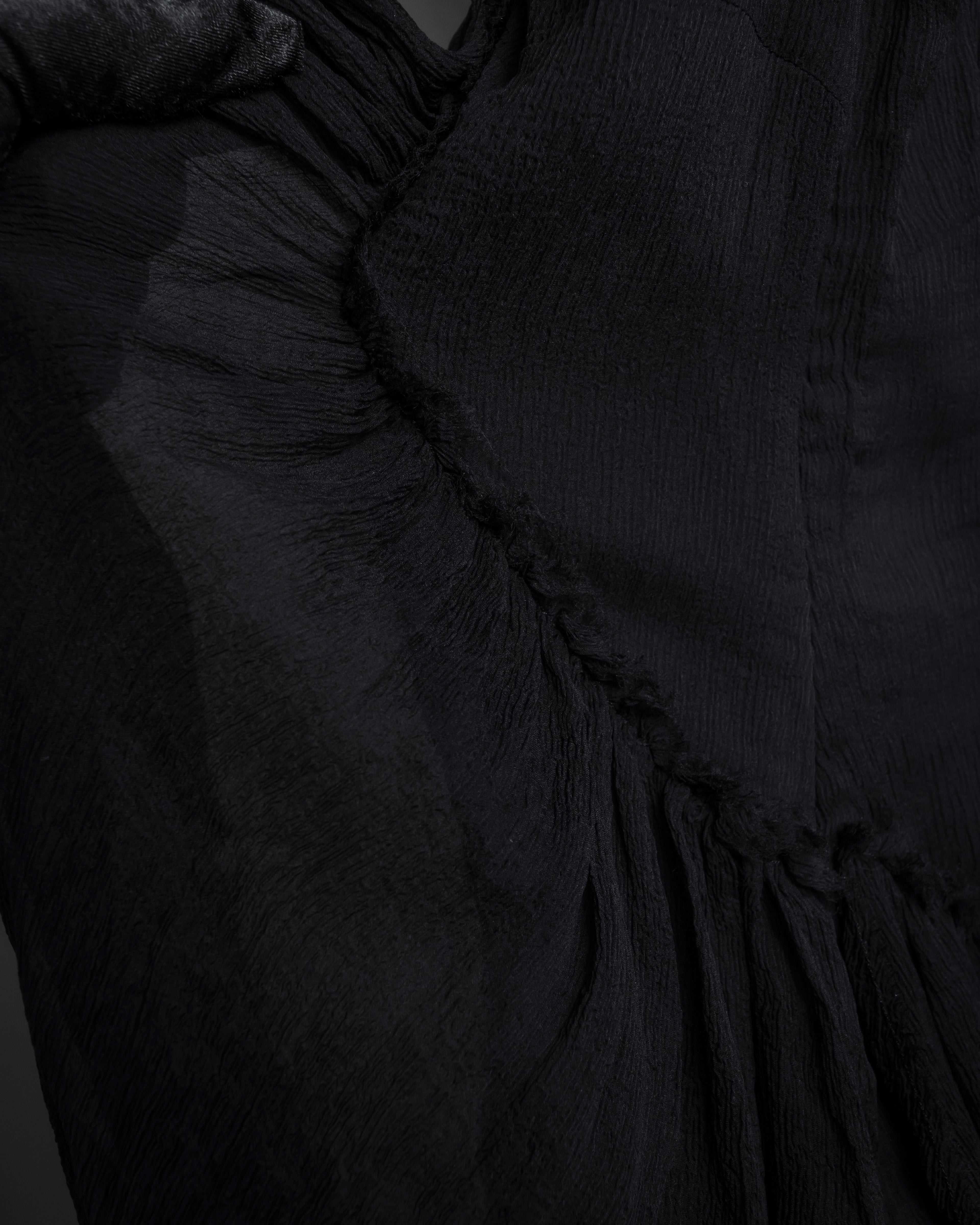 "MCQ Alexander McQueen" 06-10's Puffed sleeve gathered georgette long dress