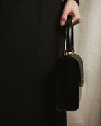 Bolso de mano estructurado de cuero con costura en relieve de los años 80-90 de Tiffany & Co.