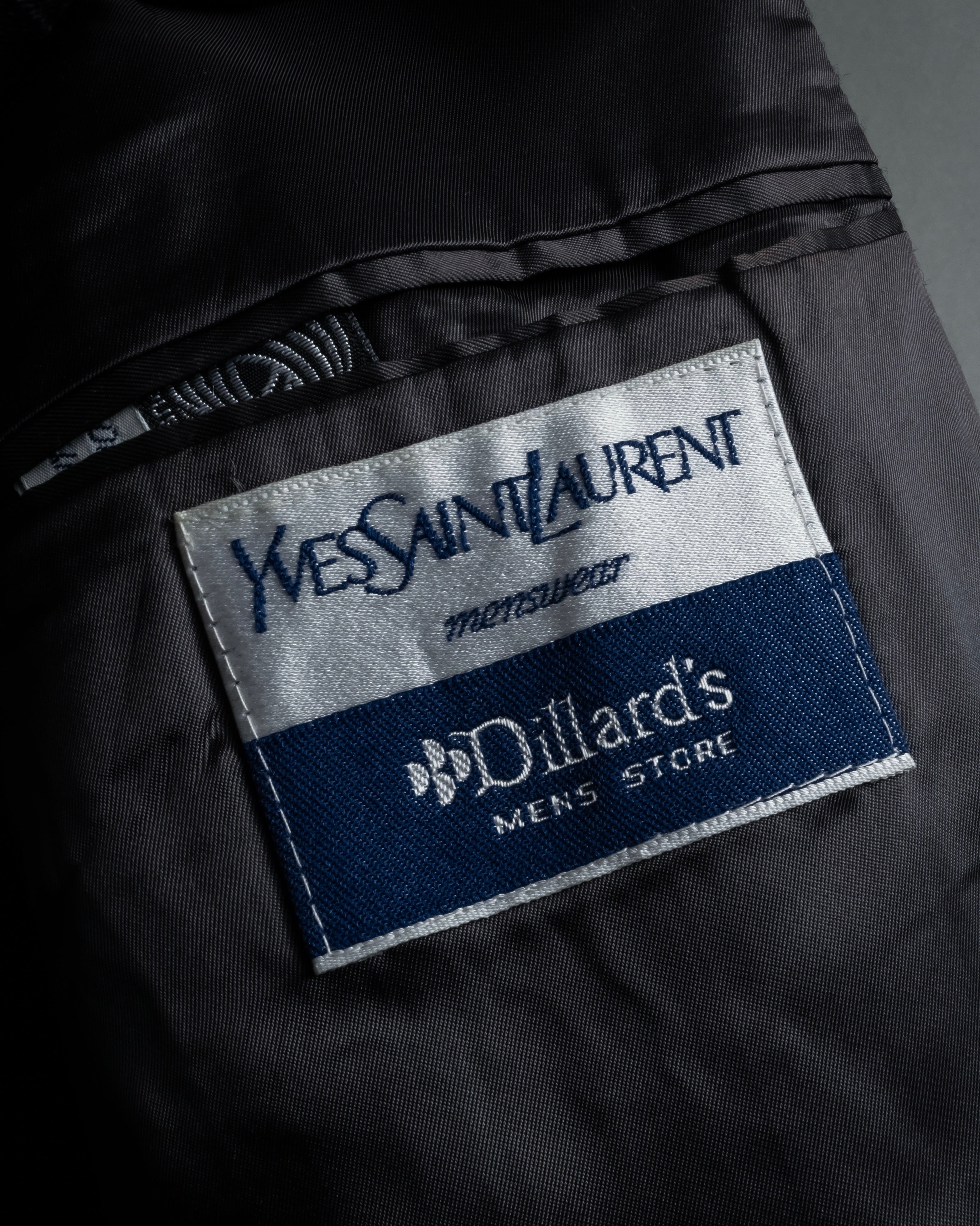 "YVES SAINT LAURENT" 70’s-80’s structured herringbone tweed tailored jacket