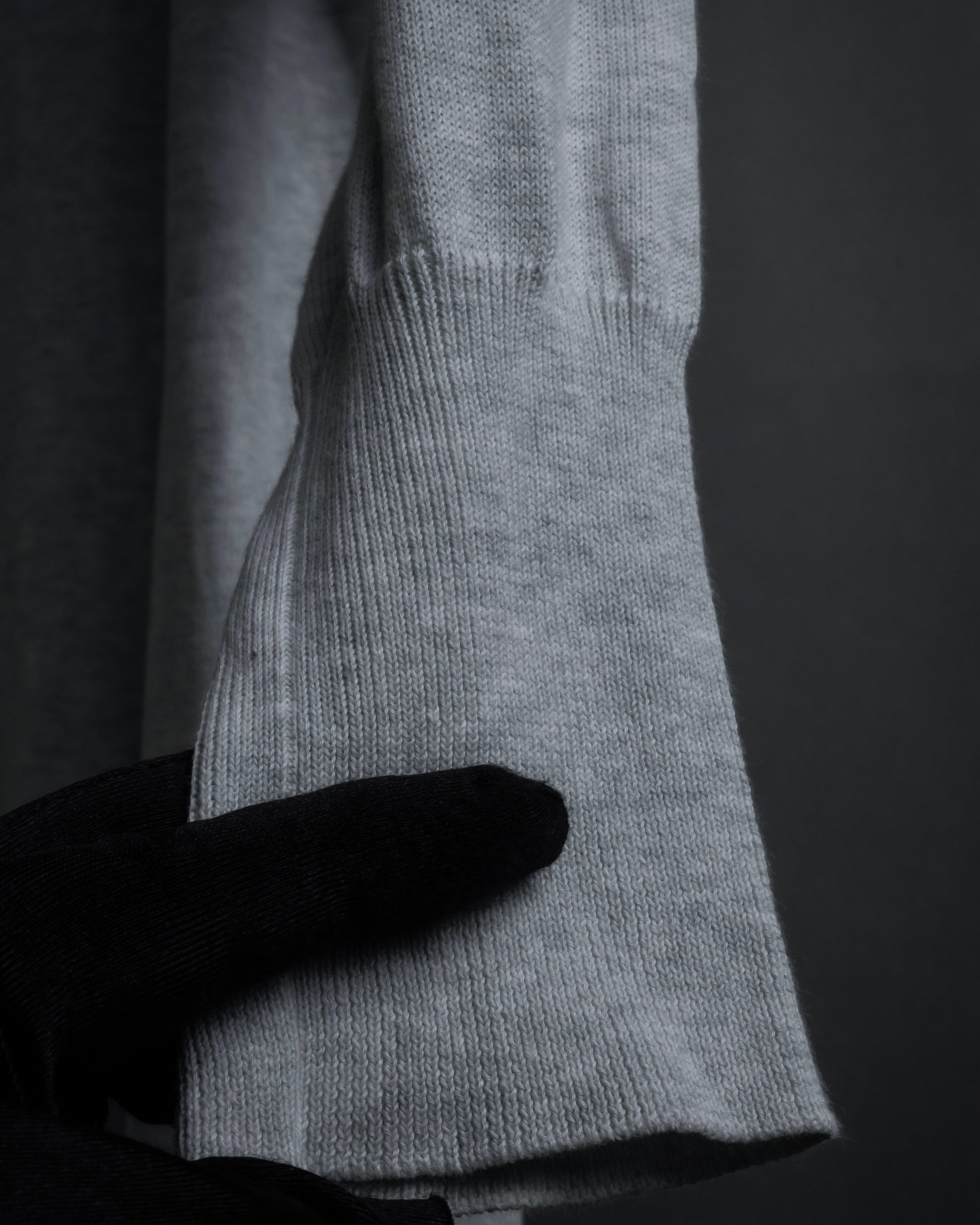"Maison Margiela" 18SS elbow patch cotton v-neck knit