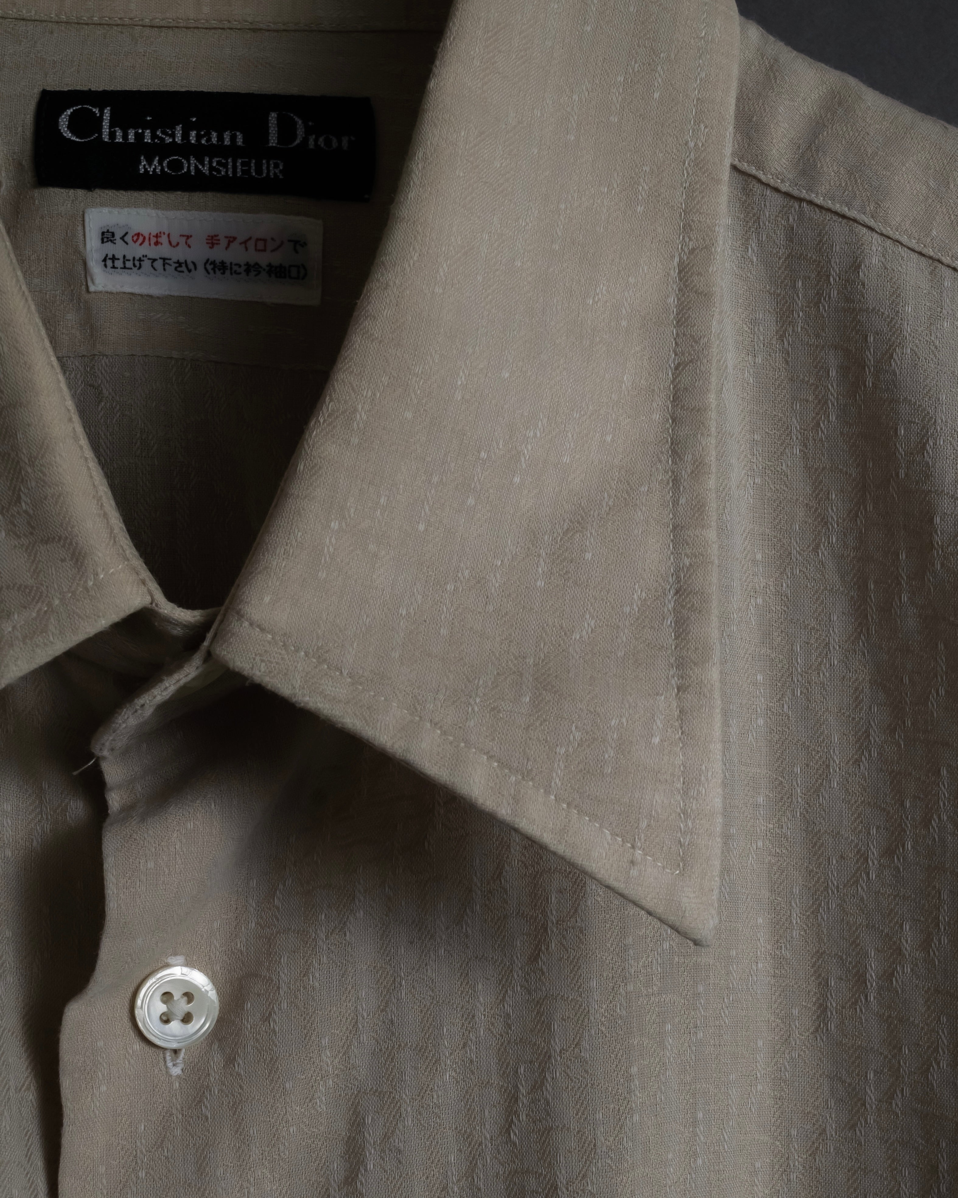 "CHRISTIAN DIOR MONSIEUR" 80's Marc Bohan design woven shirt