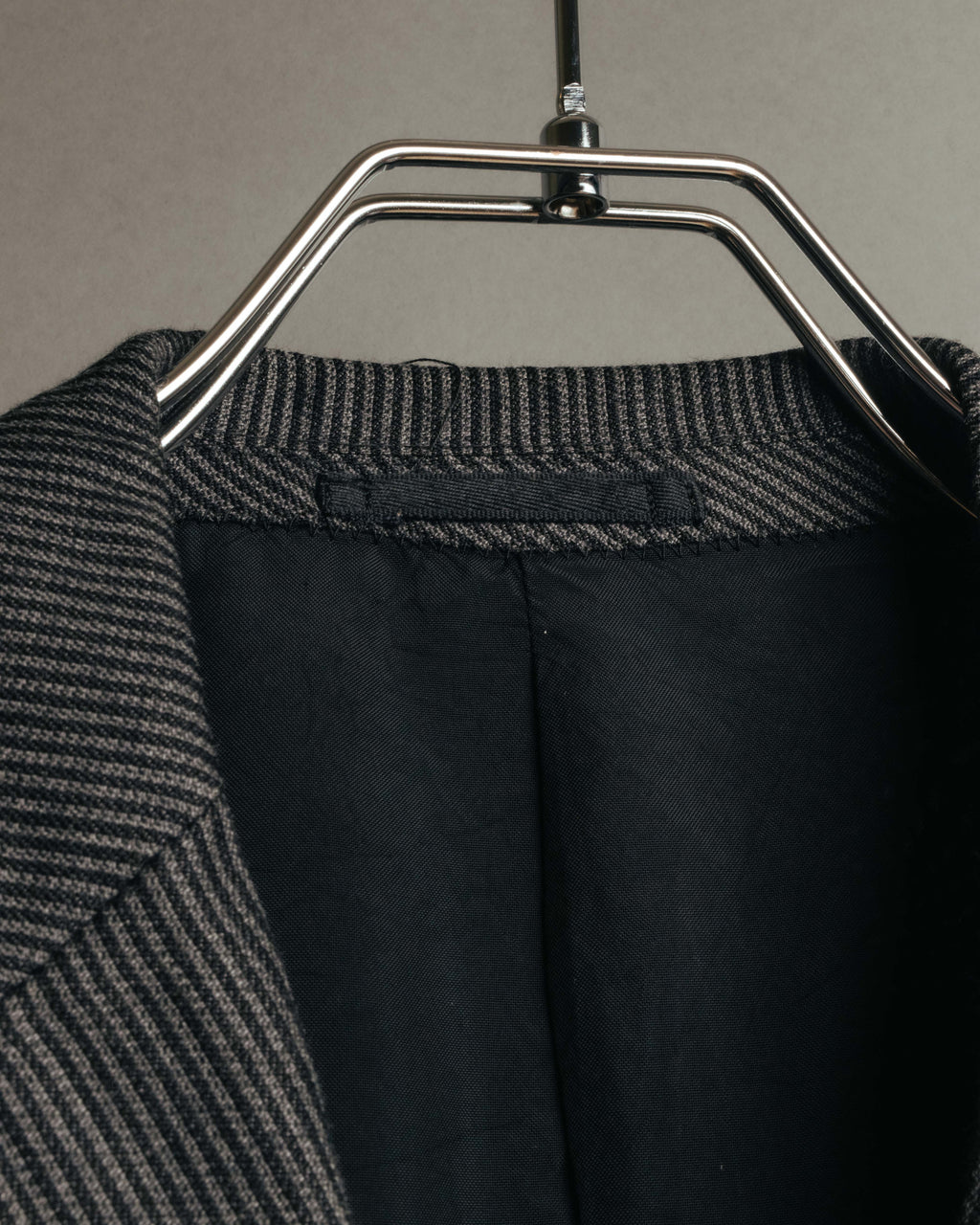 "COMME des GARÇONS HOMME" 10SS Vintage multi-button hickory stripe linen wool jacket
