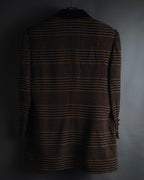 "CELINE" Late 80s–Early 90s velvet-collar woven jacket