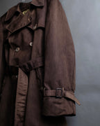 "CHRISTIAN DIOR MONSIEUR"
 Dark brown oversized trench coat